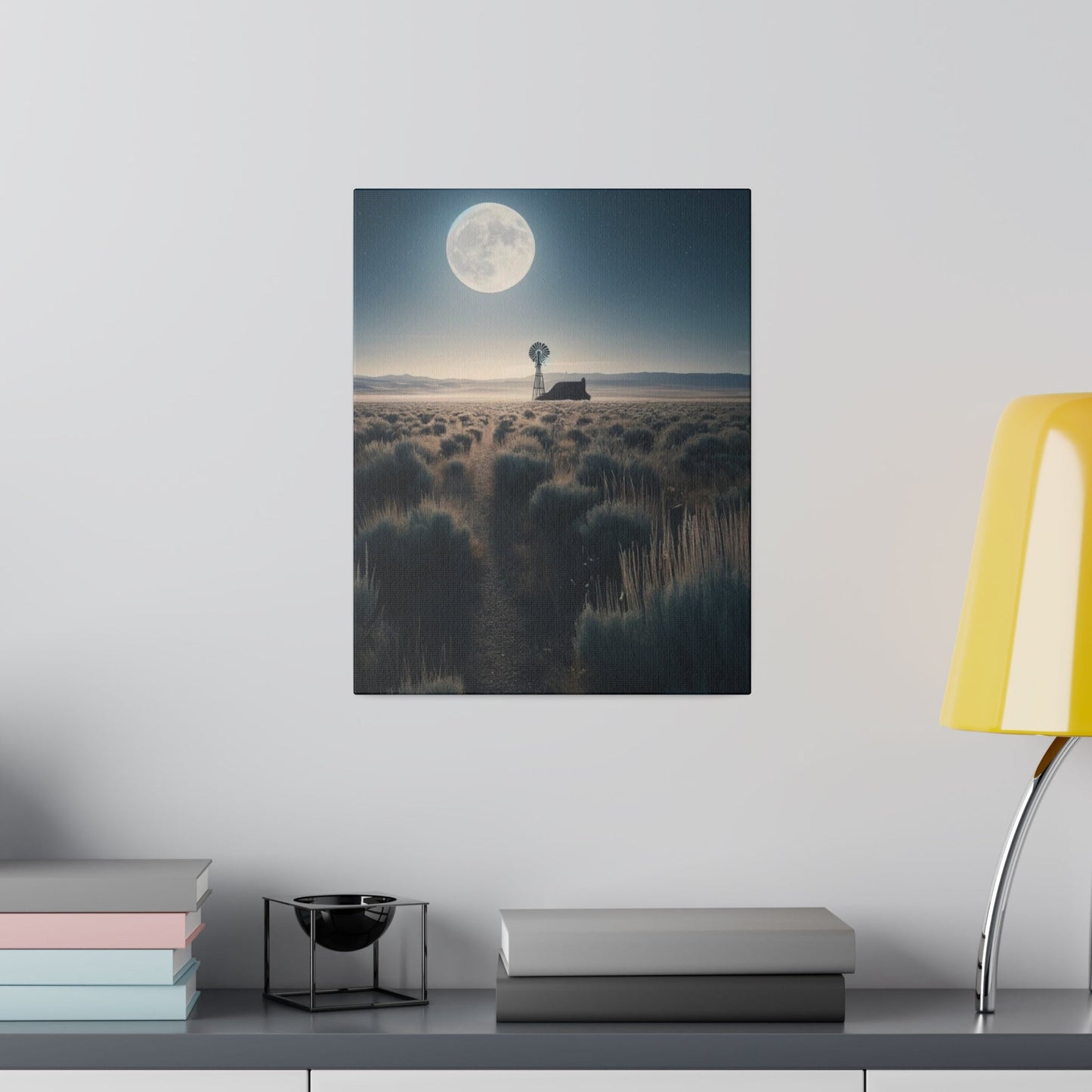 Moonlit Plains of Montana - Canvas, Posters & Digital Downloads