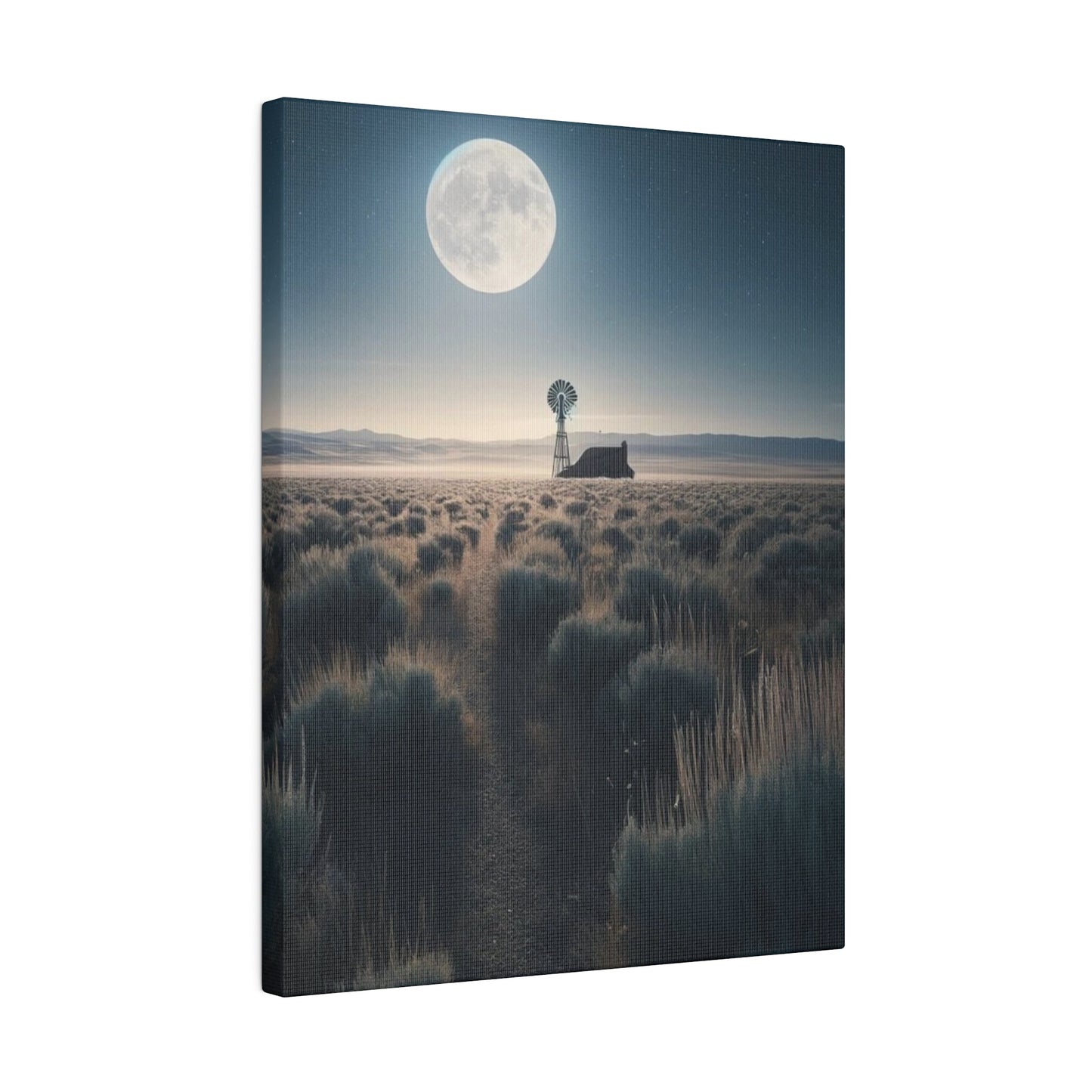 Moonlit Plains of Montana - Canvas, Posters & Digital Downloads