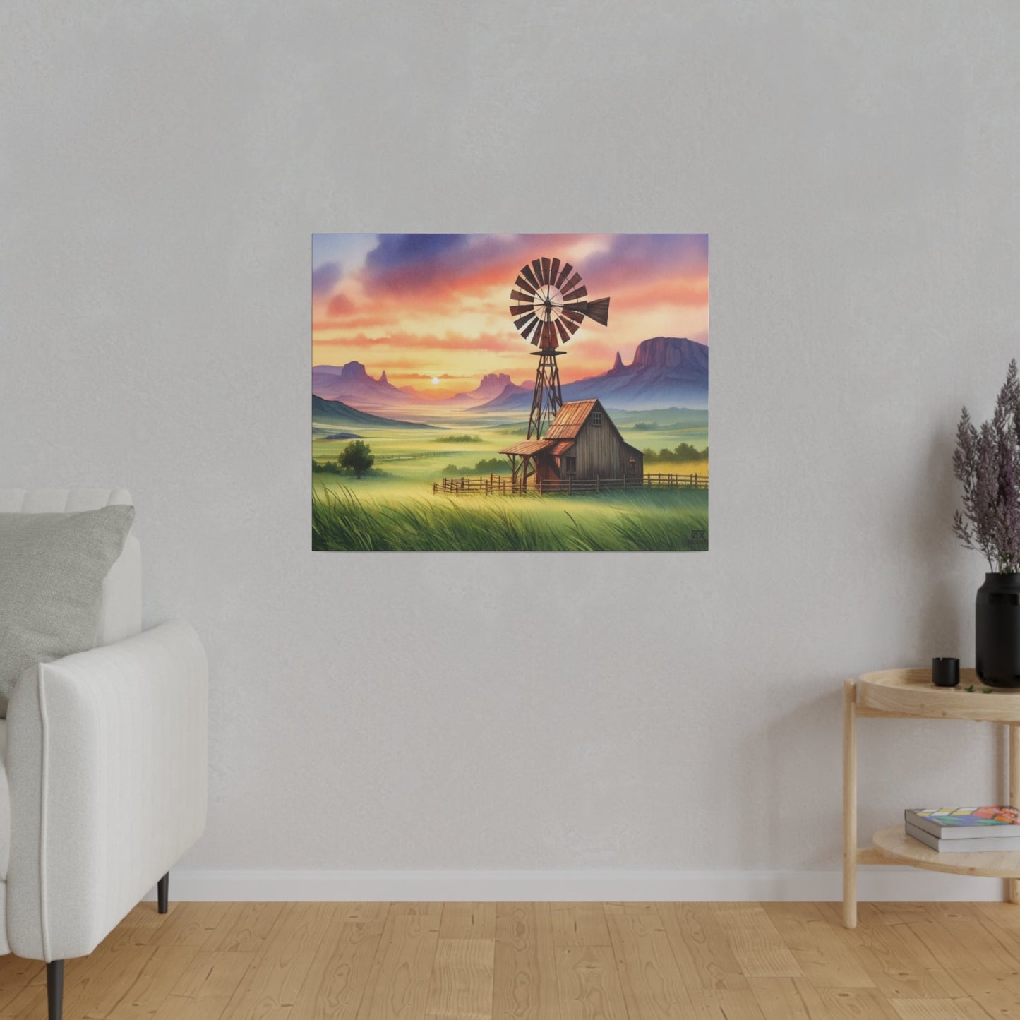 Windmill Sunset - Canvas, Posters & Digital Downloads